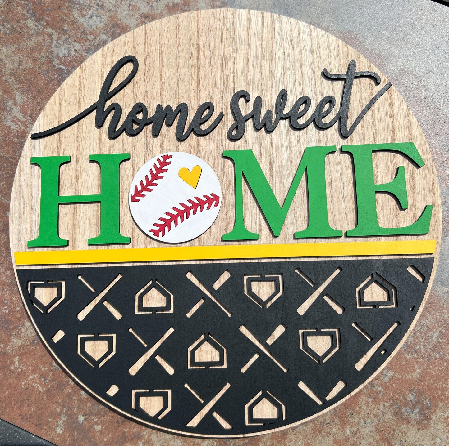 Sports 12" Round - Home Sweet Home
