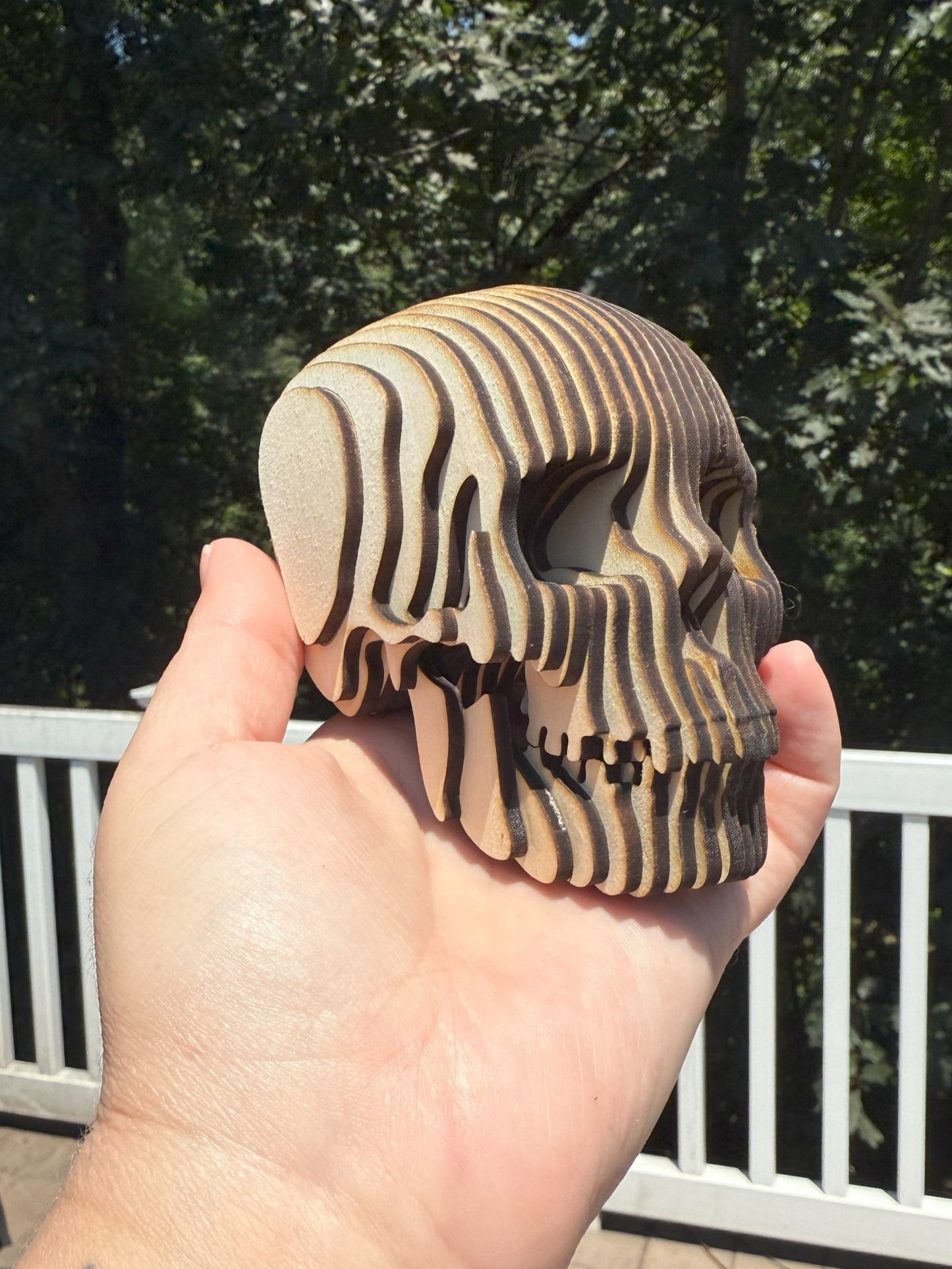 Small Wooden Skull