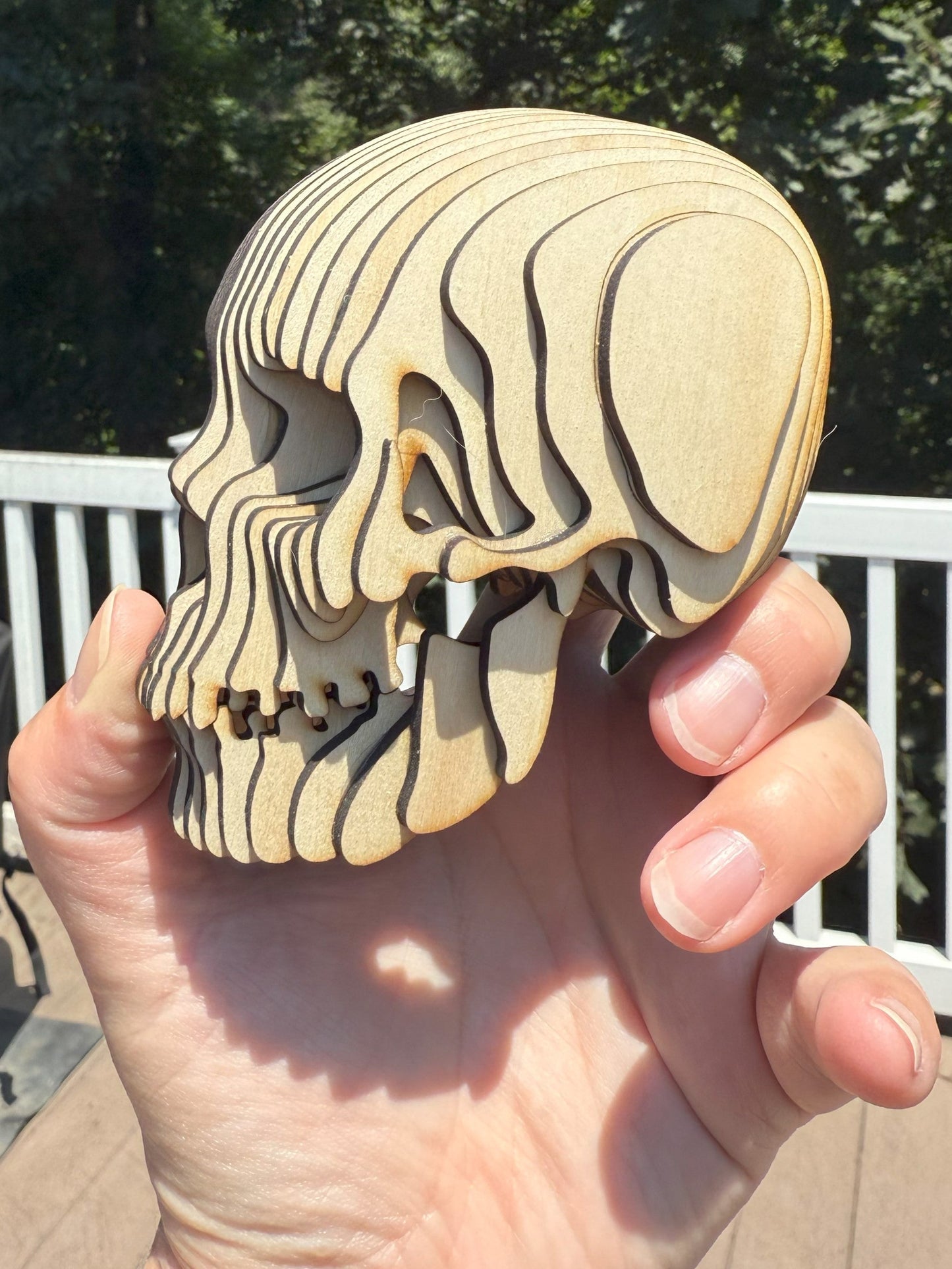 Small Wooden Skull