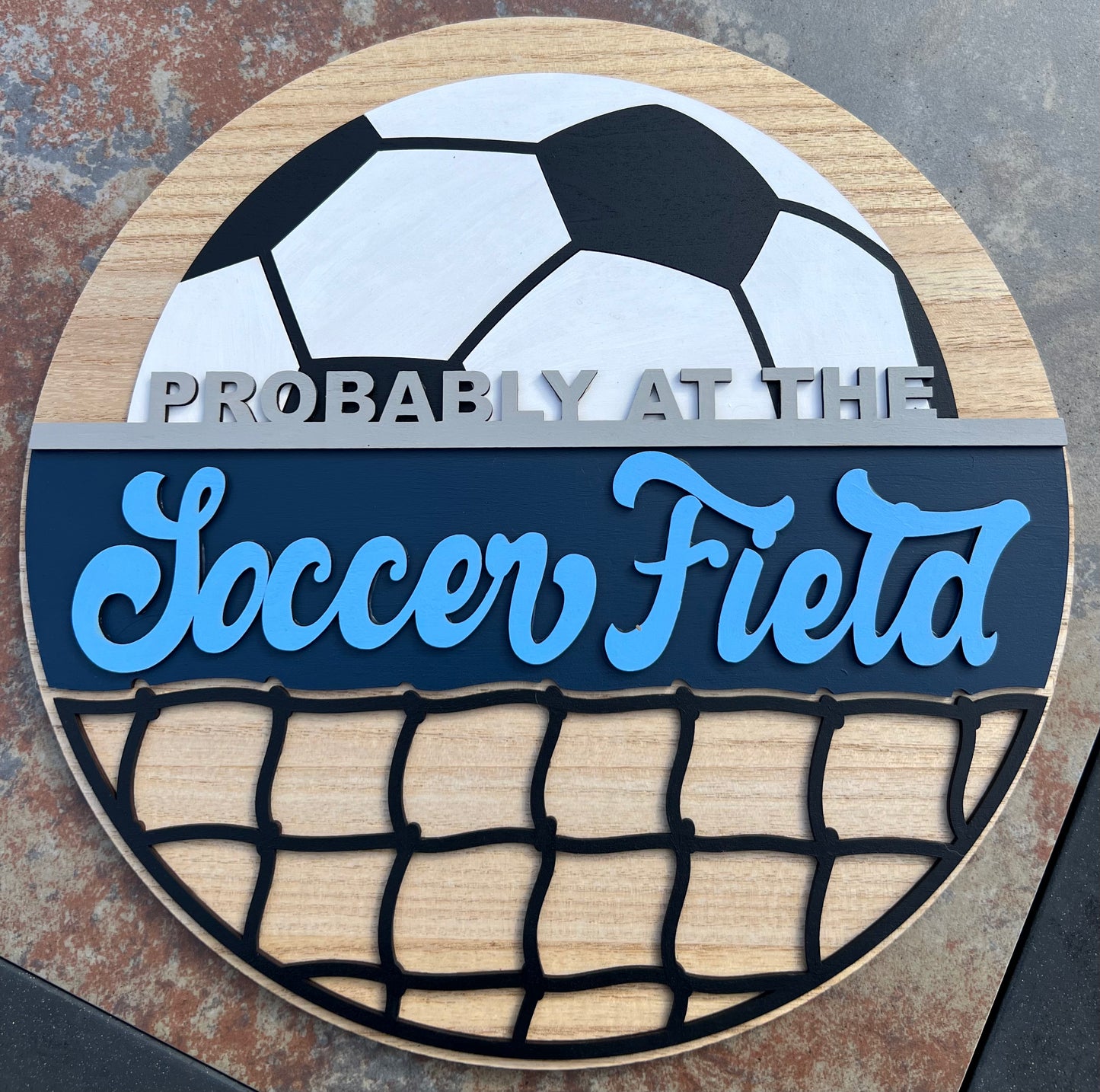 Soccer Field 12" Round